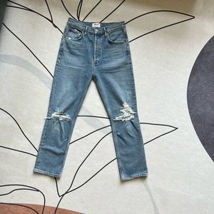 AGOLDE Riley Straight Crop Jeans